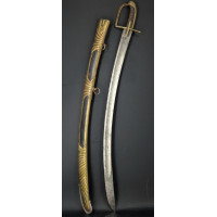 Armes Blanches LONG SABRE D'OFFICIER DE HUSSARD A LA HONGROISE GODRONS GARDE PERLEE REGNE DE LOUIS XVI vers 1780 - FRANCE ANCIEN