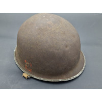 Militaria CASQUE M1 A1 75th INFANTRY POCHE DE COLMAR JANVIER FEVRIER 1945 ALSACE FRANCE WW2 {PRODUCT_REFERENCE} - 10
