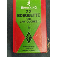 Chasse & Tir sportif BOITE 100 CARTOUCHES MUNITIONS 22 BOSQUETTE 6MM FLOBERT BROWNING CARTOUCHERIE FRANCAISE {PRODUCT_REFERENCE}