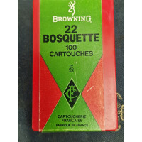 Munitions catégorie C BOITE 100 CARTOUCHES MUNITIONS 22 BOSQUETTE / 6MM FLOBERT BROWNING CARTOUCHERIE FRANCAISE {PRODUCT_REFEREN