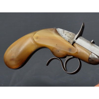 Armes de Poing PISTOLET DE SALON    FAURE LEPAGE A PARIS   CARCASSE MONOBLOC  CORNE BLONDE Calibre 22 FLOBERT - FRANCE XIXè {PRO