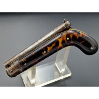 Armes de Poing COUTEAU PISTOLET A PERCUSSION CALIBRE 8mm LAME NOGENTAISE LANGRES vers 1850 - FRANCE XIXè {PRODUCT_REFERENCE} - 9