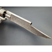 Armes de Poing REVOLVER DUMONTHIER A ENORME LAME FORGEE sur LEFAUCHEUX 1858 Calibre 9mm à Broche 1860 - France XIXè {PRODUCT_REF