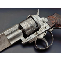 Armes de Poing REVOLVER DUMONTHIER A ENORME LAME FORGEE sur LEFAUCHEUX 1858 Calibre 9mm à Broche 1860 - France XIXè {PRODUCT_REF