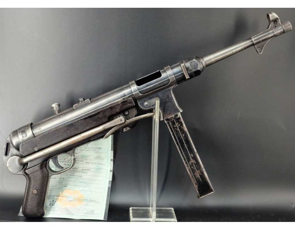 Armes Neutralisées  WW2 PISTOLET MITRAILLEUR    MP40 1er MODELE    BNZ 41  NEUTRALISATION DESACTIVATION UE 2023 {PRODUCT_REFEREN