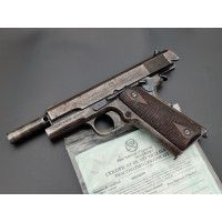 Armes Neutralisées WW1 PISTOLET   COLT 1911  45ACP   ARMEE FRANCAISE SERIE X    NEUTRALISATION DESACTIVATION  UE2023  CULASSE MO