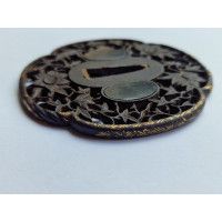 Art Japon TSUBA EN FER POUR SABRE JAPONAIS WAKIZASHI  JAPON PERIODE EDO {PRODUCT_REFERENCE} - 6