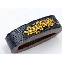 Art du Japon FUCHI KASHIRA SABRE JAPONAIS KATANA TANTO WAKIZASHI EN SHAKUDO - JAPON EDO {PRODUCT_REFERENCE} - 7