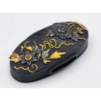 Art du Japon FUCHI KASHIRA SABRE JAPONAIS KATANA TANTO WAKIZASHI EN SHAKUDO - JAPON EDO {PRODUCT_REFERENCE} - 10