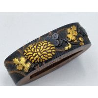 Art du Japon FUCHI KASHIRA SABRE JAPONAIS KATANA TANTO WAKIZASHI EN SHAKUDO - JAPON EDO {PRODUCT_REFERENCE} - 6