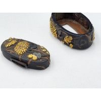 Art du Japon FUCHI KASHIRA SABRE JAPONAIS KATANA TANTO WAKIZASHI EN SHAKUDO - JAPON EDO {PRODUCT_REFERENCE} - 10