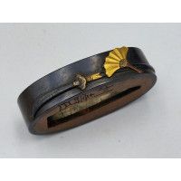 Art du Japon FUCHI KASHIRA SABRE JAPONAIS KATANA TANTO WAKIZASHI EN SHIBUICHI - JAPON EDO {PRODUCT_REFERENCE} - 2