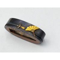 Art du Japon FUCHI KASHIRA SABRE JAPONAIS KATANA TANTO WAKIZASHI EN SHIBUICHI - JAPON EDO {PRODUCT_REFERENCE} - 6