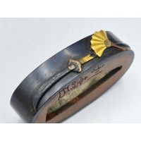 Art du Japon FUCHI KASHIRA SABRE JAPONAIS KATANA TANTO WAKIZASHI EN SHIBUICHI - JAPON EDO {PRODUCT_REFERENCE} - 7