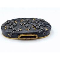 Art du Japon FUCHI KASHIRA SABRE JAPONAIS KATANA TANTO WAKIZASHI EN SHAKUDO - JAPON EDO {PRODUCT_REFERENCE} - 11