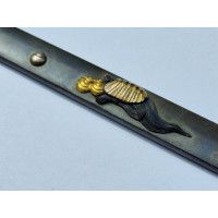 Art du Japon KOZUKA SHUIBUICHI TORTUE D'EAU IMPERIALE MANCHE COUTEAU SABRE JAPONAIS TANTO W AKIZASHI KATANA JAPON PERIODE EDO {P