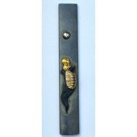 Art du Japon KOZUKA SHUIBUICHI TORTUE D'EAU IMPERIALE MANCHE COUTEAU SABRE JAPONAIS TANTO W AKIZASHI KATANA JAPON PERIODE EDO {P