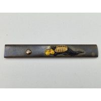 Art du Japon KOZUKA SHUIBUICHI TORTUE D'EAU IMPERIALE MANCHE COUTEAU SABRE JAPONAIS TANTO W AKIZASHI KATANA JAPON PERIODE EDO {P