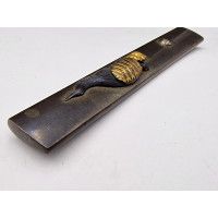 Art du Japon KOZUKA SHUIBUICHI TORTUE D'EAU IMPERIALE MANCHE COUTEAU SABRE JAPONAIS TANTO W AKIZASHI KATANA JAPON PERIODE EDO {P