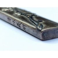 Art du Japon KOZUKA SHIBUICHI BRANCHE FLEURS CERISIER MANCHE COUTEAU SABRE JAPONAIS TANTO WAKIZASHI KATANA JAPON PERIODE EDO {PR