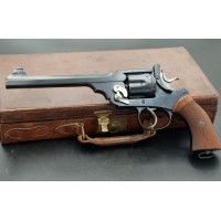 Armes de Poing REVOLVER DE TIR  WEBLEY GREEN TARGET  MODEL 1896  en valise cuir  Calibre 450 / 455  -  Royaume-Uni XIXè {PRODUCT