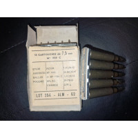 Cartouches classées BOITE 15 MUNITIONS 1962  SUR CLIPS   CARTOUCHES CALIBRE 7.5MM MODELE 1929 C - 7,5X54 MAS {PRODUCT_REFERENCE}