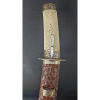 Art du Japon GIGANTESQUE   TANTO JAPONAIS  97CM   OFFERT POUR UN TEMPLE -  JAPON EPOQUE EDO {PRODUCT_REFERENCE} - 15