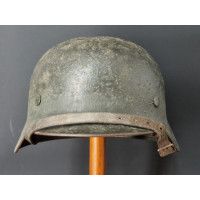 Militaria WW2 CASQUE WEHRMACHT MODEL 40  BÉTONNÉ ANTI REFLET  - ALLEMAGNE SECONDE GUERRE MONDIALE {PRODUCT_REFERENCE} - 1