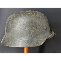 Militaria WW2 CASQUE WEHRMACHT MODEL 40  BÉTONNÉ ANTI REFLET  - ALLEMAGNE SECONDE GUERRE MONDIALE {PRODUCT_REFERENCE} - 4