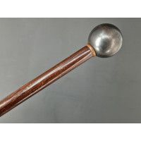 ANTIQUITES LOURDE CANNE DE MARCHE POMMEAU BOULE CASSE TETE EN ACIER BRUNI  -  FRANCE FIN XIXè {PRODUCT_REFERENCE} - 2