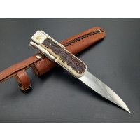 Coutellerie COUTEAU DE CHASSE A LA D'ESTAING    BEGON  INOX     MODELE DÉPOSÉ   MANCHE FAÇON BOIS DE CERF {PRODUCT_REFERENCE} - 