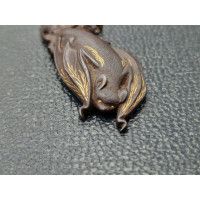 Art du Japon MENUKI  JAPON EDO   CHAUVE SOURIS et SON PETIT en FER   SIGNATURE {PRODUCT_REFERENCE} - 3