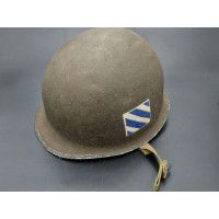Militaria WW2 CASQUE US M1 3è DI {PRODUCT_REFERENCE} - 1