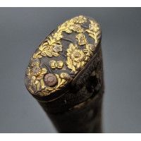 Art du Japon TSUKA POIGNEE DE SABRE JAPONAIS KATANA MOTIF CHRYSANTHEME {PRODUCT_REFERENCE} - 4