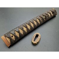 Art du Japon TSUKA POIGNEE DE SABRE JAPONAIS KATANA MOTIF CHRYSANTHEME {PRODUCT_REFERENCE} - 9