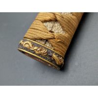 Art du Japon TSUKA POIGNEE DE SABRE JAPONAIS WAKIZASHI MOTIF DRAGON {PRODUCT_REFERENCE} - 1