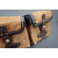 Militaria WW2 PORTE CHARGEURS   MAUSER G43 K43  DE 1944 EN TOILE ET CUIR - ALLEMAGNE SECONDE GUERRE MONDIALE {PRODUCT_REFERENCE}