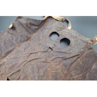 Militaria WW1 MASQUE DEMI CAGOULE ANTI GAZ  FABRICATION  DANS SA HOUSSE DE TRANSPORT - FRANCE PREMIERE GUERRE MONDIALE {PRODUCT_
