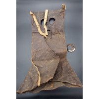 Militaria WW1 MASQUE DEMI CAGOULE ANTI GAZ  FABRICATION  DANS SA HOUSSE DE TRANSPORT - FRANCE PREMIERE GUERRE MONDIALE {PRODUCT_