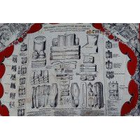 Militaria MOUCHOIR D'INSTRUCTION MILITAIRE NUMERO 8  PLACEMENT DES EFFETS POUR UNE REVUE DE DETAIL - FRANCE PREMIERE GUERRE {PRO