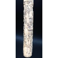 Art du Japon COUTEAU POIGNARD JAPONAIS AIKUCHI TANTO IVOIRE FINEMENT SCULPTE - JAPON MEIJI 1868-1912 {PRODUCT_REFERENCE} - 15