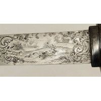 Armes Blanches IMPORTANT COUTEAU DE VÉNERIE PAR GASTINNE RENETTE ARQUEBUSIER DE L'EMPEREUR A PARIS - FRANCE SECOND EMPIRE {PRODU