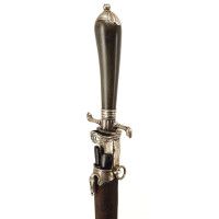 Chasse FINE DAGUE DE VENERIE CHASSE ROYALE EN ARGENT DATE 1749 LA PRUDENCE SE FAIT VOIR DANS LE VIN - FRANCE ANCIENNE MONARCHIE 