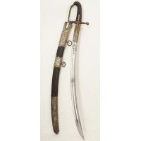 Armes Blanches SABRE DE HUSSARD EN LAITON ARGENTÉ DU GENERAL DE ROSSI REGIMENT ROYAL CORSE  -  FRANCE FIN XVIIIè {PRODUCT_REFERE