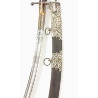 Armes Blanches SABRE DE HUSSARD EN LAITON ARGENTÉ DU GENERAL DE ROSSI REGIMENT ROYAL CORSE  -  FRANCE FIN XVIIIè {PRODUCT_REFERE