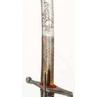 Armes Blanches SABRE DE HUSSARD EN LAITON ARGENTÉ DU GENERAL DE ROSSI REGIMENT ROYAL CORSE  -  FRANCE FIN XVIIIè {PRODUCT_REFERE
