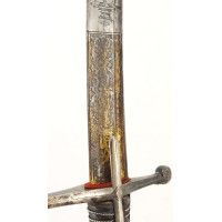 Armes Blanches SABRE DE HUSSARD EN LAITON ARGENTÉ DU GENERAL DE ROSSI REGIMENT ROYAL CORSE  -  FRANCE FIN XVIIIè {PRODUCT_REFERE