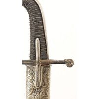 Armes Blanches SABRE DE HUSSARD EN LAITON ARGENTÉ DU GENERAL DE ROSSI REGIMENT ROYAL CORSE  -  FRANCE FIN XVIIIè {PRODUCT_REFERE