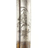 Armes Blanches SABRE DE HUSSARD EN LAITON ARGENTÉ DU GENERAL DE ROSSI REGIMENT ROYAL CORSE  -  FRANCE FIN XVIIIè {PRODUCT_REFERE
