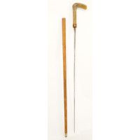 ANTIQUITES CANNE EPEE POIGNEE CORNE BLONDE  LONGUE LAME TOLEDO  - FRANCE XIXè {PRODUCT_REFERENCE} - 7